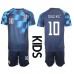 Billige Kroatien Luka Modric #10 Børnetøj Udebanetrøje til baby VM 2022 Kortærmet (+ korte bukser)